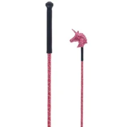 Dublin Zweepje Glitter Unicorn Rood 65cm