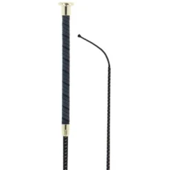 Dublin Dressuurzweep Met Glitter Handvat Zwart/Goud 100cm