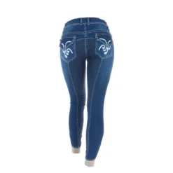 HKM Rijbroek Pasadena Summer Denim Silic Zitvlak Jeans Blauw -Aanbiedingen Ruiter Set Winkel agradi 44369396 3.6ab045
