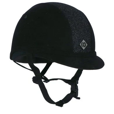 Charles Owen Cap YR8 Sparkly Centre Black 4 Charles Owen Cap YR8 Sparkly Centre Black - Afbeelding 2