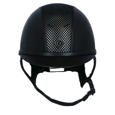 Charles Owen Cap AYR8 PLUS Leather Look Black/Silver 4 Charles Owen Cap AYR8 PLUS Leather Look Black/Silver - Afbeelding 2