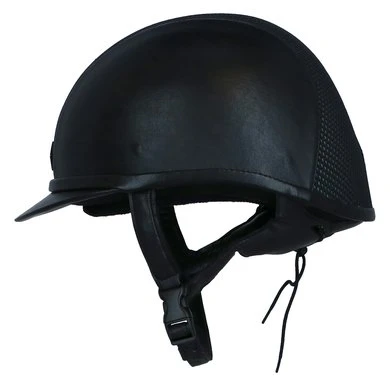 Charles Owen Cap AYR8 PLUS Leather Look Black/Silver 5 Charles Owen Cap AYR8 PLUS Leather Look Black/Silver - Afbeelding 3