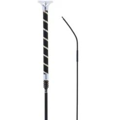 Kieffer Dressuurzweep Ledergrip Nylon Zwart/Goud