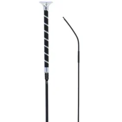 Kieffer Dressuurzweep Ledergrip Nylon Zwart/zilver