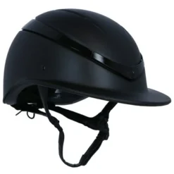 Charles Owen Cap Luna Heavy Peak Zwart Mat/Zwart Gloss