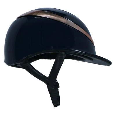 Charles Owen Cap Halo Luxe Navy/Rosegold Gloss 7 Charles Owen Cap Halo Luxe Navy/Rosegold Gloss - Afbeelding 5