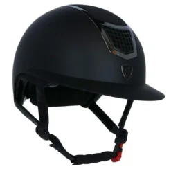 EQUITHÈME Cap Airy L Mat Zwart/Chroom