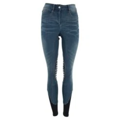 Anky Rijbroek Denim Washed Siliconen Knievlak Denim Blauw 34