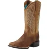 Ariat Western Round Up Wst B Powder Brown -Aanbiedingen Ruiter Set Winkel ariat 10018528 3 4 front.8ab427
