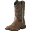 Ariat Westernlaarzen Delilah Round Toe Distressed Brown -Aanbiedingen Ruiter Set Winkel ariat 10021457 3 4 front.662690