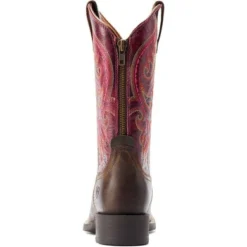 Ariat Westernlaarzen Round Up Back Zip Dames Worn Mocha/Rasberry -Aanbiedingen Ruiter Set Winkel ariat s23 wms west 10044433 heel.6b74aa