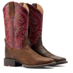 Ariat Westernlaarzen Round Up Back Zip Dames Worn Mocha/Rasberry -Aanbiedingen Ruiter Set Winkel ariat s23 wms west 10044433 pair.ba425c