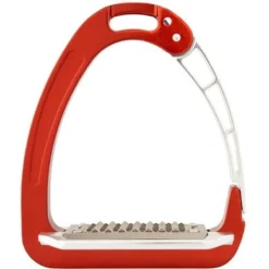 Acavallo Stijgbeugels Arena AluPLUS Rood/Zilver 12cm