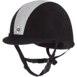 Charles Owen Cap YR8 Sparkly Centre Black/Silver
