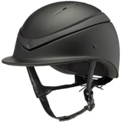 Charles Owen Cap Luna Heavy Peak Zwart Mat/Zwart Mat