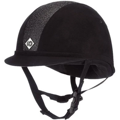 Charles Owen Cap YR8 Sparkly Centre Black 3 Charles Owen Cap YR8 Sparkly Centre Black