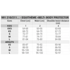 EQUITHÈME Bodyprotector Belt Zwart -Aanbiedingen Ruiter Set Winkel ekkia z06271 991 210 211 gb.83abef