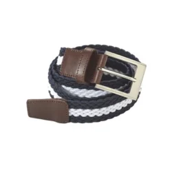 Euro-Star Unisex ES Plaited Belt Navy/White