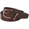 Harry's Horse Riem Bit Leder Bruin/Rosegoud