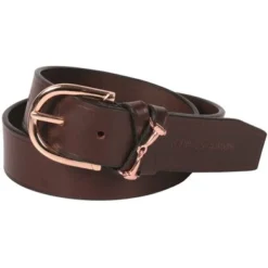 Harry's Horse Riem Bit Leder Bruin/Rosegoud