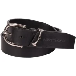 Harry's Horse Riem Bit Leder Zwart/zilver