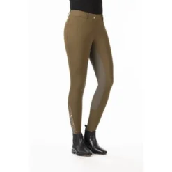 HKM Rijbroek Allure Met Alos Zitvlak Olijfgroen