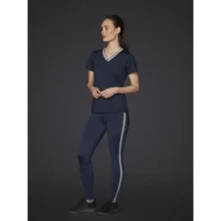 Mountain Horse Rijlegging Active Stripe Grip HF Navy -Aanbiedingen Ruiter Set Winkel mh active stripe tshirt navy.6f8026