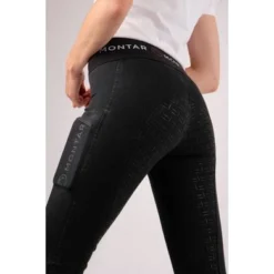 Montar Rijlegging Valeria Full Grip Denim Zwart -Aanbiedingen Ruiter Set Winkel montar 22122 03 valeria logo tape wide6.62749b