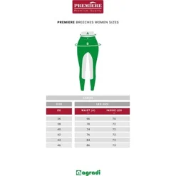 Premiere Rijbroek Amaryllis Siliconen Knie Grijs 25 Premiere Rijbroek Amaryllis Siliconen Knie Grijs -Aanbiedingen Ruiter Set Winkel pre maattabel rijbroeken premiere women.3da004 1