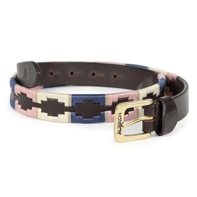 Aubrion Riem Skinny Polo Navy/Pink/Natural 3 Aubrion Riem Skinny Polo Navy/Pink/Natural