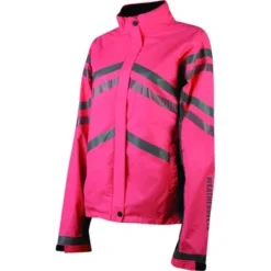 Weatherbeeta Jas Reflective HiVis Lichtgewicht Waterproof Voor Kinderen Roze