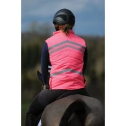 Weatherbeeta Bodywarmer Reflective HiVis Gewatteerd Roze -Aanbiedingen Ruiter Set Winkel wb 1005273002 wb qlt gilet hiviz lifestyle2.10223f